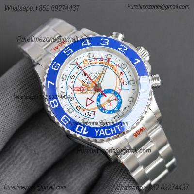 YachtMaster II 116680 A7750 Automatic Chronograph Mens Watch Best Edition TWF White Dial 904L SS Oyster Bracelet