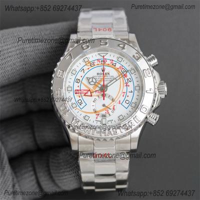 YachtMaster II 116680 A7750 Automatic Chronograph Mens Watch Best Edition TWF White Dial 904L SS Oyster Bracelet