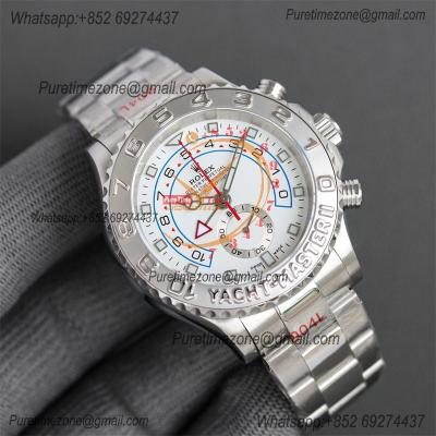 YachtMaster II 116680 A7750 Automatic Chronograph Mens Watch Best Edition TWF White Dial 904L SS Oyster Bracelet