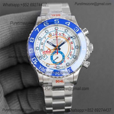 YachtMaster II 116680 A7750 Automatic Chronograph Mens Watch Best Edition TWF White Dial 904L SS Oyster Bracelet