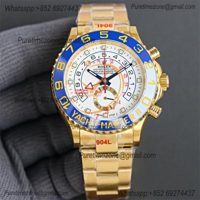 YachtMaster II 116681 A7750 Automatic Chronograph Mens Watch Best Edition TWF SS/RG White Dial 904L SS Oyster Bracelet