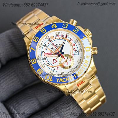 YachtMaster II 116681 A7750 Automatic Chronograph Mens Watch Best Edition TWF SS/RG White Dial 904L SS Oyster Bracelet