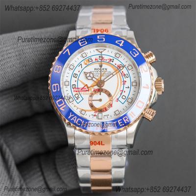 YachtMaster II 116681 A7750 Automatic Chronograph Mens Watch Best Edition TWF SS/RG White Dial 904L SS Oyster Bracelet