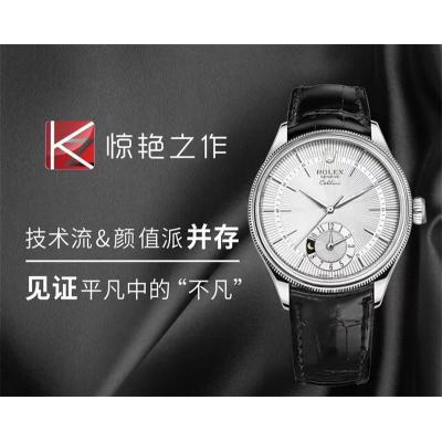 Cellini Dual Time 50525 Cal A3180 Automatic Mens Watch Best Edition KZF 39mm Steel Case White Dial Black Leather Strap