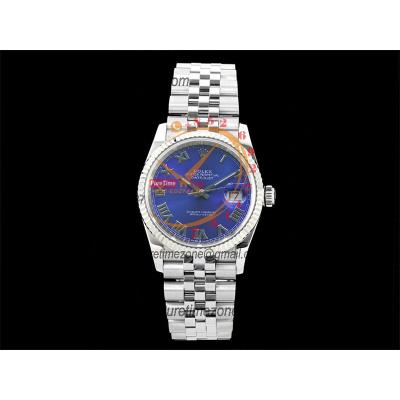 Datejust 36 126234 VR3235 Automatic Unisex Watch Best Edition JDF Blue Roman Dial 904L Steel Jubilee Bracelet