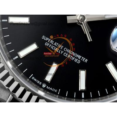 Datejust 36 126234 VR3235 Automatic Unisex Watch Best Edition JDF Black Stick Dial 904L Steel Jubilee Bracelet