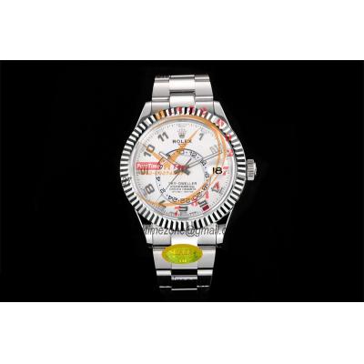 Sky Dweller 326934 Gold Dial A23J Automatic Mens Watch Best Edition IUF White Dial 904L Steel Oyster Bracelet