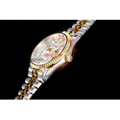 Sky Dweller 326933 Gold Dial A23J Automatic Mens Watch Best Edition IUF SS/YG Black Dial 904L Steel Jubilee Bracelet