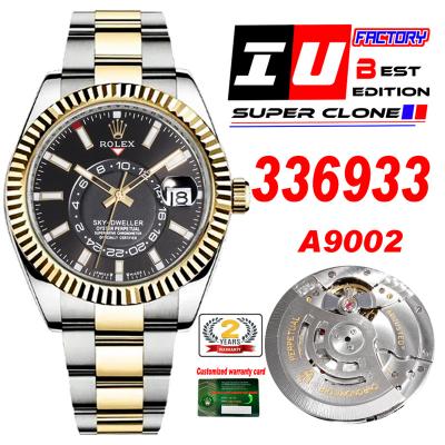 Sky Dweller 326933 Gold Dial A23J Automatic Mens Watch Best Edition IUF SS/YG Black Dial 904L Steel Oyster Bracelet