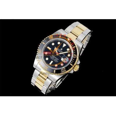 Submariner 116613LN VR3235 Automatic Mens Watch Best Edition HKF 41 SS/YG Black Dial 904L SS Oyster Bracelet