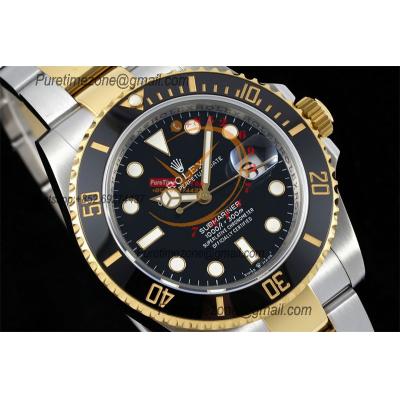 Submariner 116613LN VR3235 Automatic Mens Watch Best Edition HKF 41 SS/YG Black Dial 904L SS Oyster Bracelet