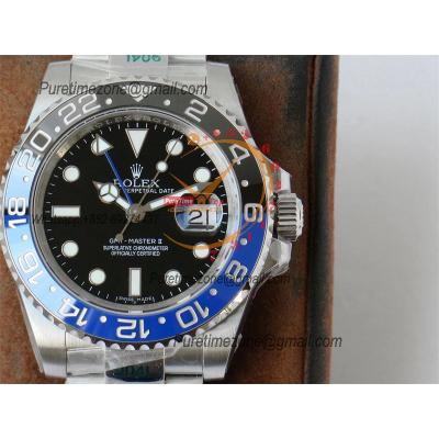 GMT Master II 116710 Batman  VR3186 Automatic Mens Watch Best Edition GSF Black/Blue Ceramic  904L SS Oyster Bracelet