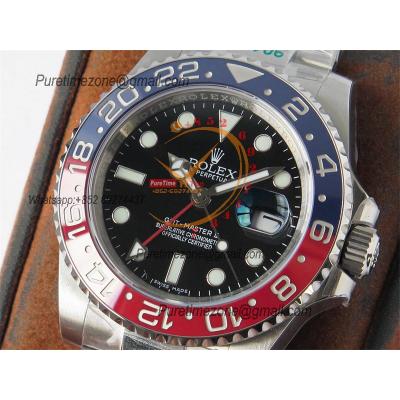 GMT Master II 116710 Pepsi VR3186 Automatic Mens Watch Best Edition GSF Red/Blue Ceramic Black Dial 904L Oyster Bracelet