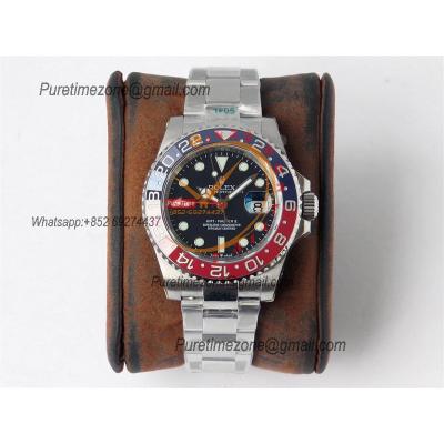 GMT Master II 126710 Pepsi VR3186 Automatic Mens Watch Best Edition GSF Red/Blue Ceramic Black Dial 904L Oyster Bracelet