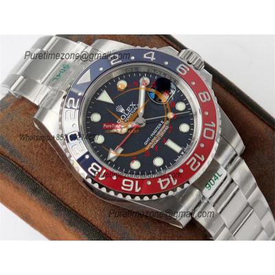 GMT Master II 126710 Pepsi VR3186 Automatic Mens Watch Best Edition GSF Red/Blue Ceramic Black Dial 904L Oyster Bracelet