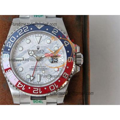 GMT Master II 126710 Pepsi VR3186 Automatic Mens Watch Best Edition GSF Red/Blue Ceramic Meteorites Dial Oyster Bracelet