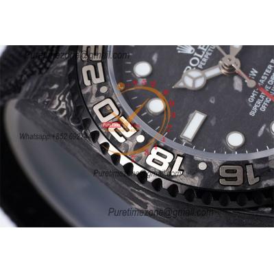 GMT Master II 126710 VR3186 Automatic Mens Watch Best Edition DIWF Carbon Case Black Dial Nylon Strap