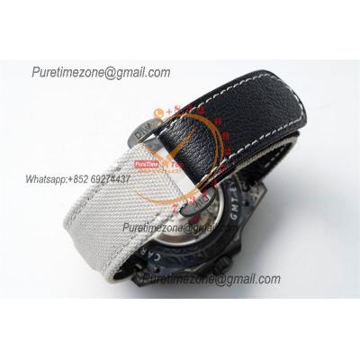 GMT Master II 126710 VR3186 Automatic Mens Watch Best Edition DIWF Carbon Case Black Dial White Nylon Strap