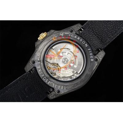 GMT Master II 126710 VR3186 Automatic Mens Watch Best Edition DIWF Carbon Case Black Dial Nylon Strap