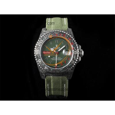 GMT Master II 126710 VR3186 Automatic Mens Watch Best Edition DIWF Carbon Case Green Dial Nylon Strap