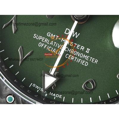 GMT Master II 126710 VR3186 Automatic Mens Watch Best Edition DIWF Carbon Case Green Dial Nylon Strap