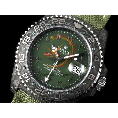 GMT Master II 126710 VR3186 Automatic Mens Watch Best Edition DIWF Carbon Case Green Dial Nylon Strap