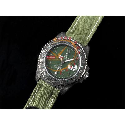 GMT Master II 126710 VR3186 Automatic Mens Watch Best Edition DIWF Carbon Case Green Dial Nylon Strap