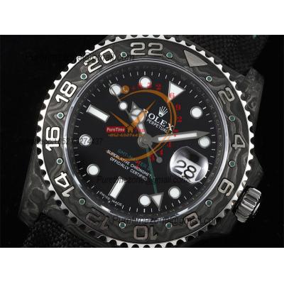 GMT Master II 126710 VR3186 Automatic Mens Watch Best Edition DIWF Carbon Case Black Dial Nylon Strap