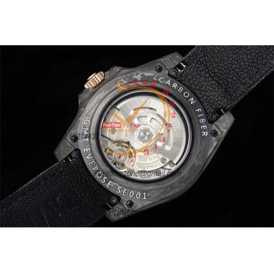 GMT Master II 126710 VR3186 Automatic Mens Watch Best Edition DIWF Carbon Case Black Dial Yellow Nylon Strap