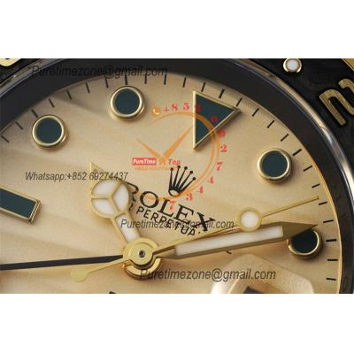 GMT Master II 126710 VR3186 Automatic Mens Watch Best Edition DIWF Carbon Case Yellow Dial Green Nylon Strap