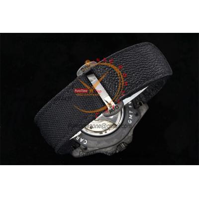 GMT Master II 126710 VR3186 Automatic Mens Watch Best Edition DIWF Carbon Case All Black Dial Nylon Strap