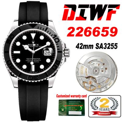 Yacht-Master 42mm 226658 SA3235 Automatic Mens Watch Best Edition DIWF 3D Ceramic Bezel Black Dial Oysterflex Strap