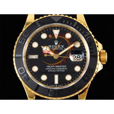 Yacht-Master 42 226659 SA3235 Automatic Mens Watch Best Edition DIWF YG 3D Ceramic Bezel Black Dial Oysterflex Strap