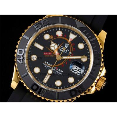 Yacht-Master 42 226659 SA3235 Automatic Mens Watch Best Edition DIWF YG 3D Ceramic Bezel Black Dial Oysterflex Strap