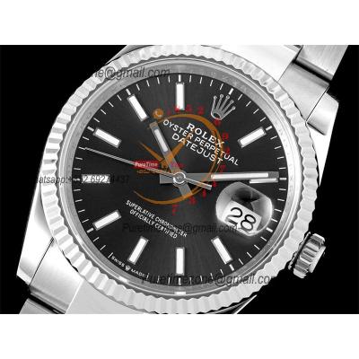 Datejust 36 126234 SA3235 Automatic Mens Watch Best Edition DIWF Black Stick Dial 904L Oyster Steel Bracelet