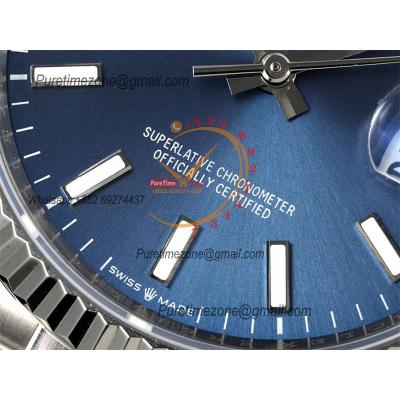 Datejust 36 126234 SA3235 Automatic Mens Watch Best Edition DIWF Blue Stick Dial 904L Oyster Steel Bracelet