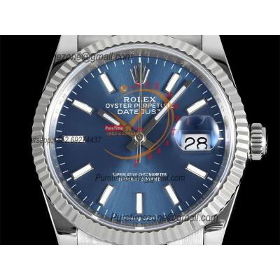 Datejust 36 126234 SA3235 Automatic Mens Watch Best Edition DIWF Blue Stick Dial 904L Jubilee Steel Bracelet