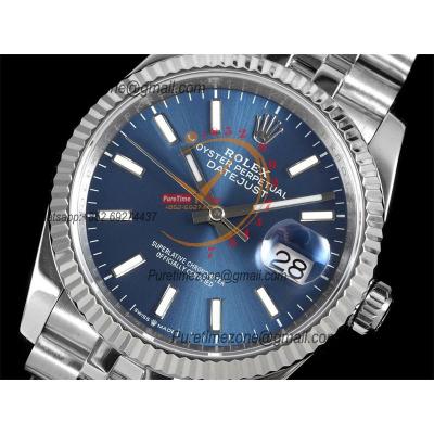 Datejust 36 126234 SA3235 Automatic Mens Watch Best Edition DIWF Blue Stick Dial 904L Jubilee Steel Bracelet