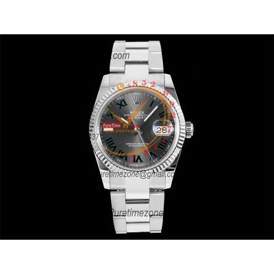 Datejust 36 126234 SA3235 Wimbledon Automatic Mens Watch Best Edition DIWF Gray Roman Dial 904L SS Oyster Bracelet