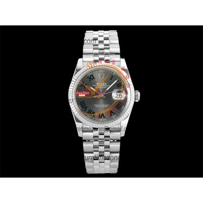 Datejust 36 126234 SA3235 Wimbledon Automatic Mens Watch Best Edition DIWF Gray Roman Dial 904L SS Jubilee Bracelet