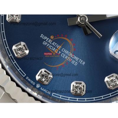 Datejust 36 126234 SA3235 Automatic Mens Watch Best Edition DIWF Blue Diamonds Dial 904L Oyster Steel Bracelet