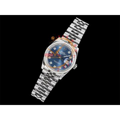 Datejust 36 126234 SA3235 Automatic Mens Watch Best Edition DIWF Blue Diamonds Dial 904L Jubilee Steel Bracelet