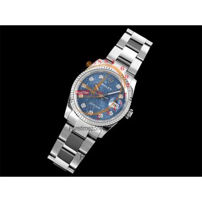 Datejust 36 126234 SA3235 Automatic Mens Watch Best Edition DIWF Blue Diamonds Dial 904L Oyster Steel Bracelet