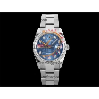 Datejust 36 126234 SA3235 Automatic Mens Watch Best Edition DIWF Blue Diamonds Dial 904L Oyster Steel Bracelet