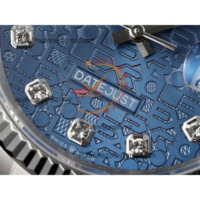 Datejust 36 126234 SA3235 Automatic Mens Watch Best Edition DIWF Blue Diamonds Dial 904L Oyster Steel Bracelet