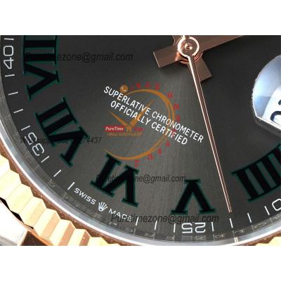 Datejust 36 126231 Wimbledon SA3235 Automatic Mens Watch Best Edition DIWF SS/RG Gray Roman Dial 904L Jubilee Bracelet