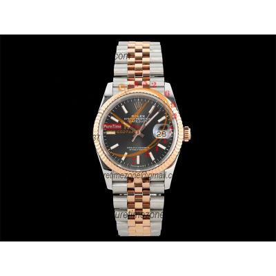 Datejust 36 126231 SA3235 Automatic Mens Watch Best Edition DIWF SS/RG Gray Stick Dial 904L SS Jubilee Bracelet