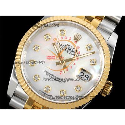 Datejust 36 126233 SA3235 Automatic Mens Watch Best Edition DIWF SS/YG MOP Diamonds Dial 904L SS Jubilee Bracelet