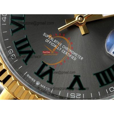 Datejust 36 126233 Wimbledon SA3235 Automatic Mens Watch Best Edition DIWF SS/YG Gray Roman Dial 904L Jubilee Bracelet