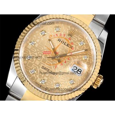 Datejust 36 126233 SA3235 Automatic Mens Watch Best Edition DIWF SS/YG Gold Diamonds Dial 904L Oyster Bracelet